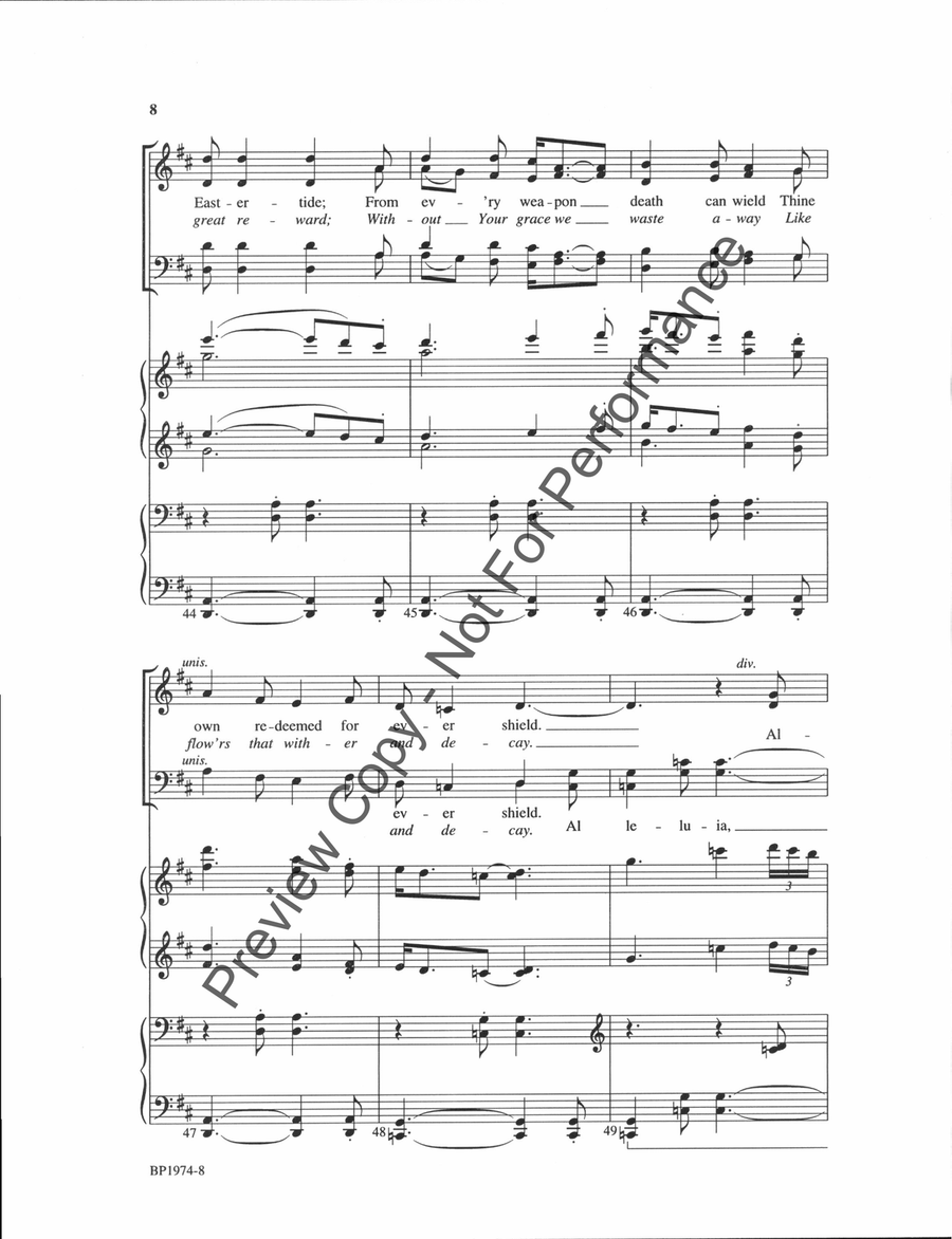 Gaelic Alleluia - SATB Gaelic Alleluia - SATB 4-Part scores gallery preview page 8