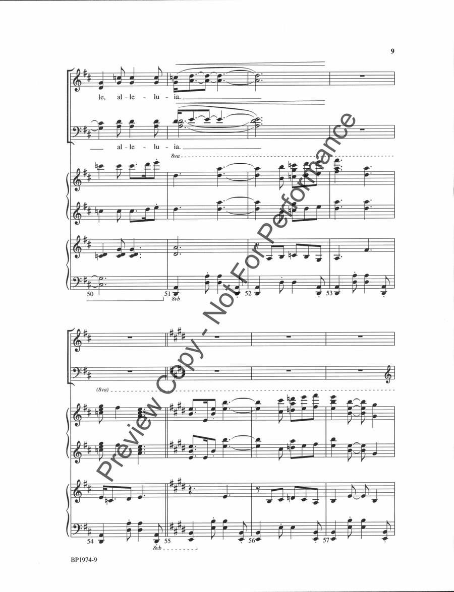 Gaelic Alleluia - SATB Gaelic Alleluia - SATB 4-Part scores gallery preview page 9
