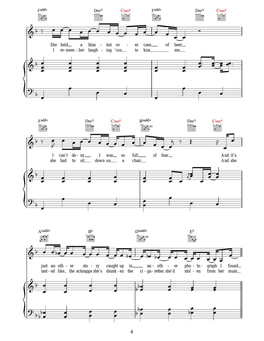 Photograph Photograph Acoustic Guitar scores gallery preview page 4