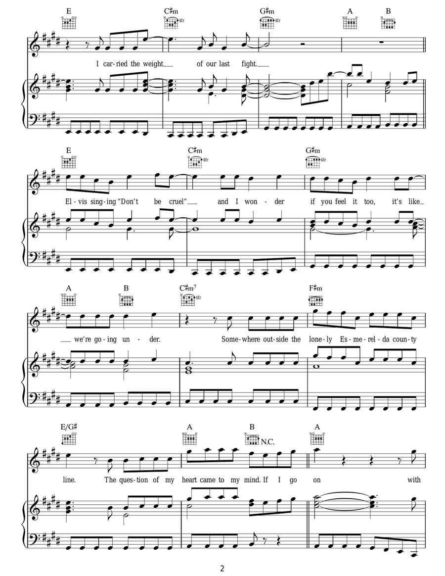 The Way It Was Acoustic Guitar scores gallery preview page 2