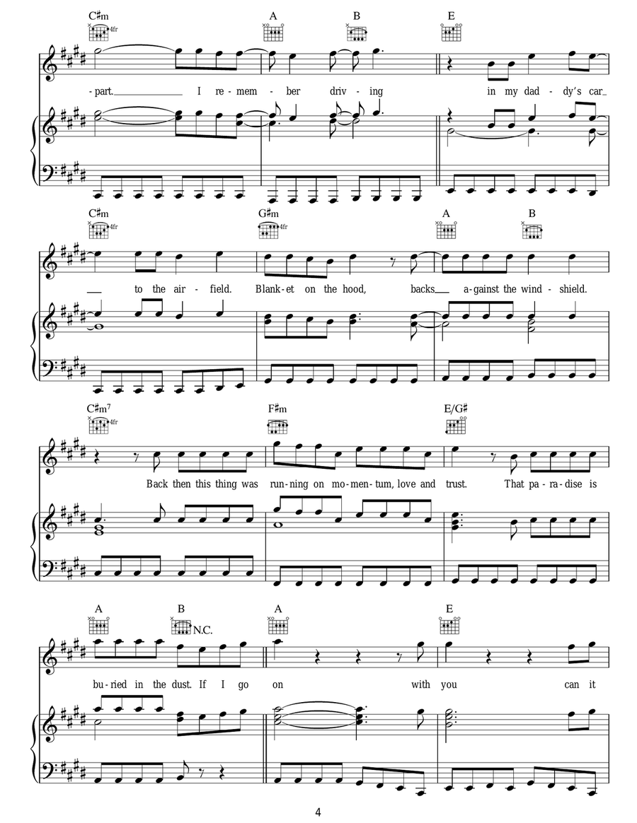 The Way It Was Acoustic Guitar scores gallery preview page 4