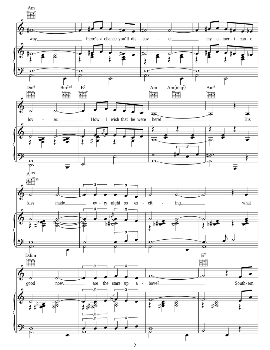 Americano Guitar scores gallery preview page 2