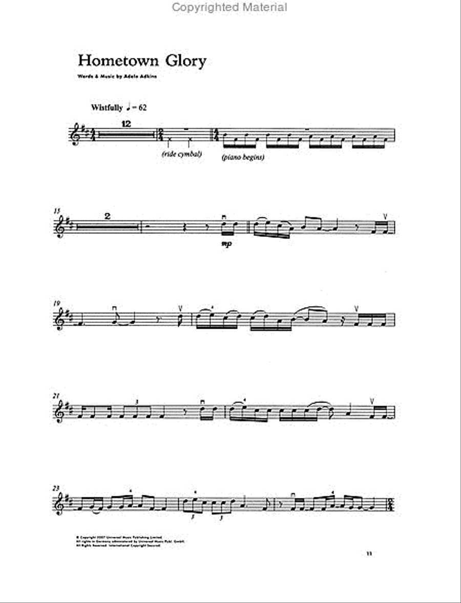 Guest Spot: Adele Violin Solo scores gallery preview page 4