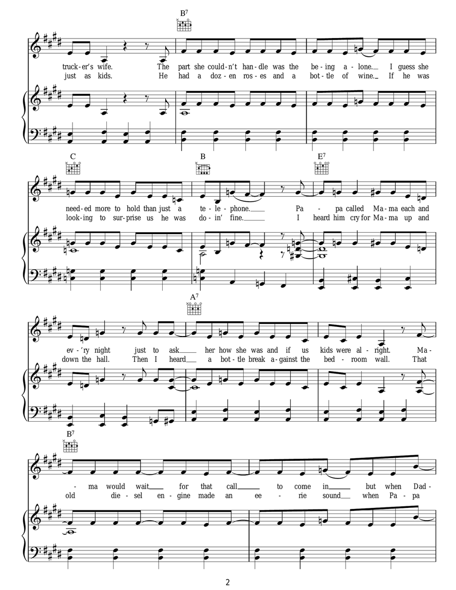 Papa Loved Mama Papa Loved Mama Guitar scores gallery preview page 2