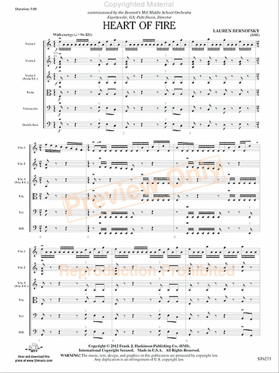 Heart of Fire Heart of Fire String Orchestra scores gallery preview page 4