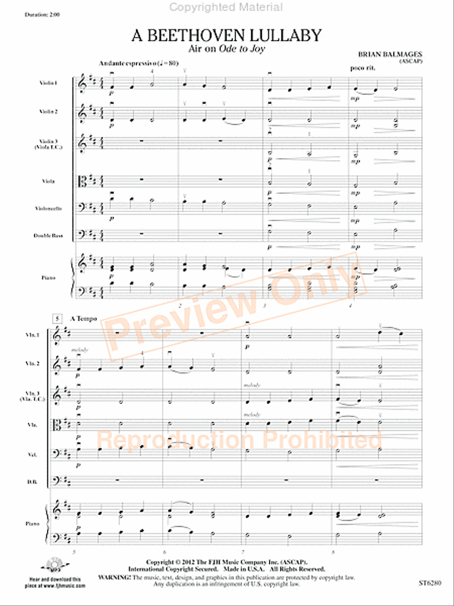 A Beethoven Lullaby A Beethoven Lullaby String Orchestra scores gallery preview page 4