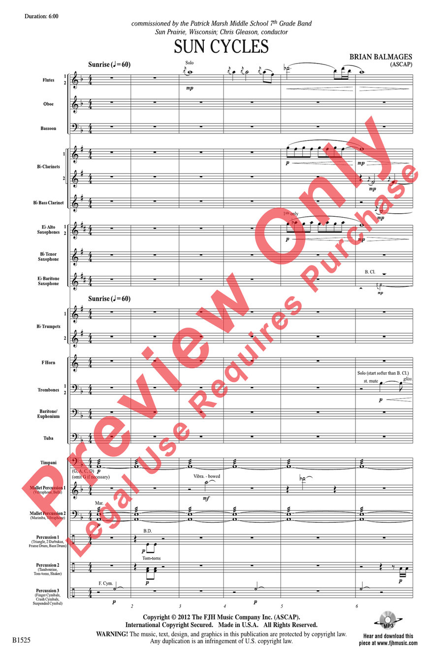 Sun Cycles Sun Cycles Concert Band scores gallery preview page 4