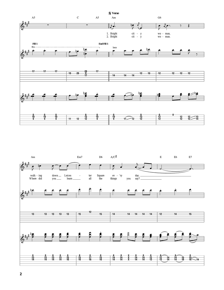 Jeffrey Goes To Leicester Square Acoustic Guitar scores gallery preview page 2