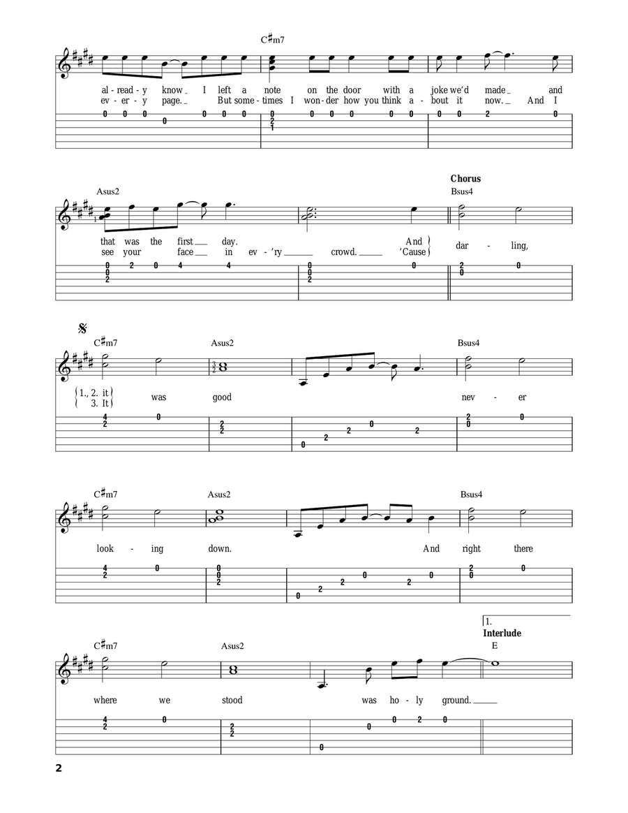 Holy Ground Holy Ground Acoustic Guitar scores gallery preview page 2