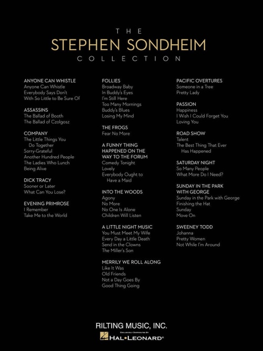 The Stephen Sondheim Collection by Stephen Sondheim Piano, Vocal - Sheet Music page 10