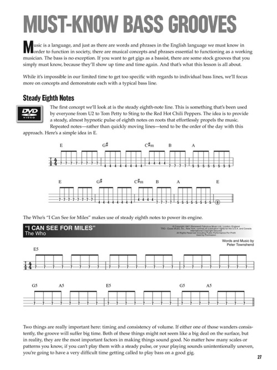 Rock Bass – At a Glance by Various Bass Guitar Tablature - Sheet Music page 6