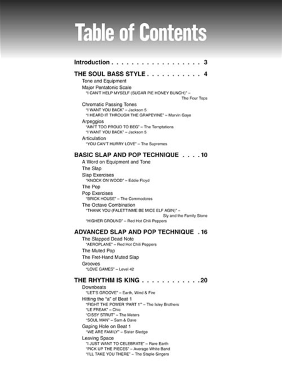 Funk and R&B Bass - At a Glance Electric Guitar scores gallery preview page 3