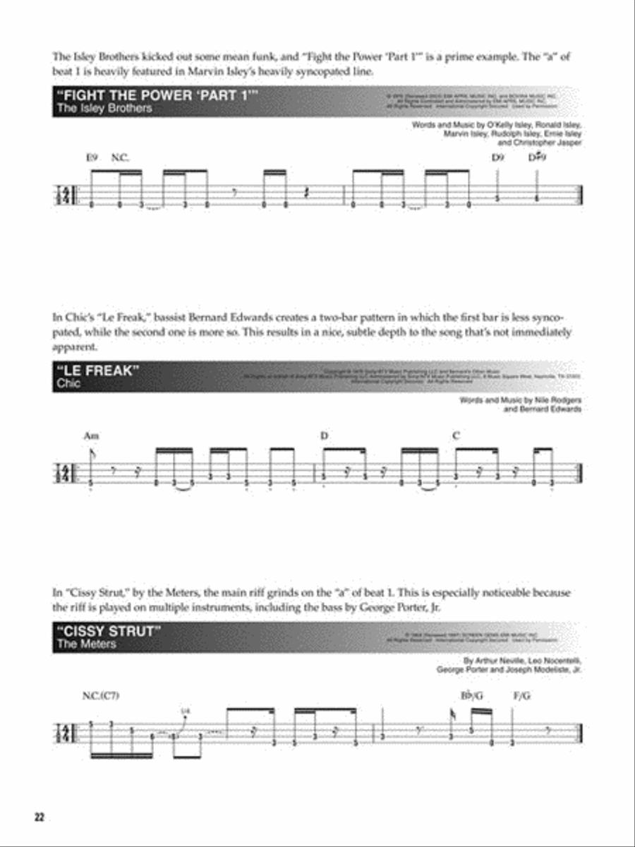 Funk and R&B Bass - At a Glance Electric Guitar scores gallery preview page 6