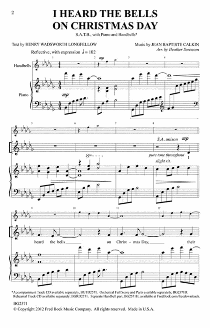 I Heard the Bells On Christmas Day Choir scores gallery preview page 2