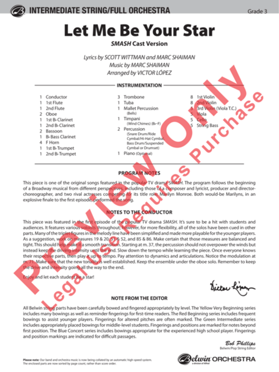 Let Me Be Your Star Let Me Be Your Star Full Orchestra scores gallery preview page 2