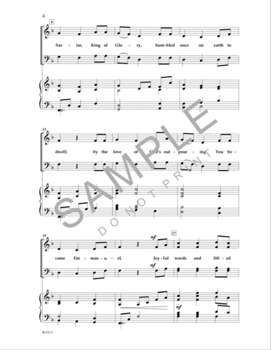 Jesus, You Alone Are King 4-Part scores gallery preview page 3