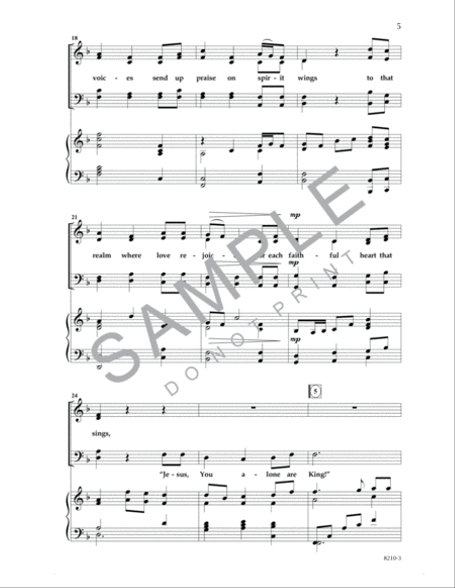Jesus, You Alone Are King 4-Part scores gallery preview page 4