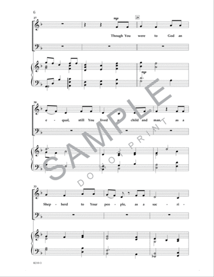 Jesus, You Alone Are King 4-Part scores gallery preview page 5