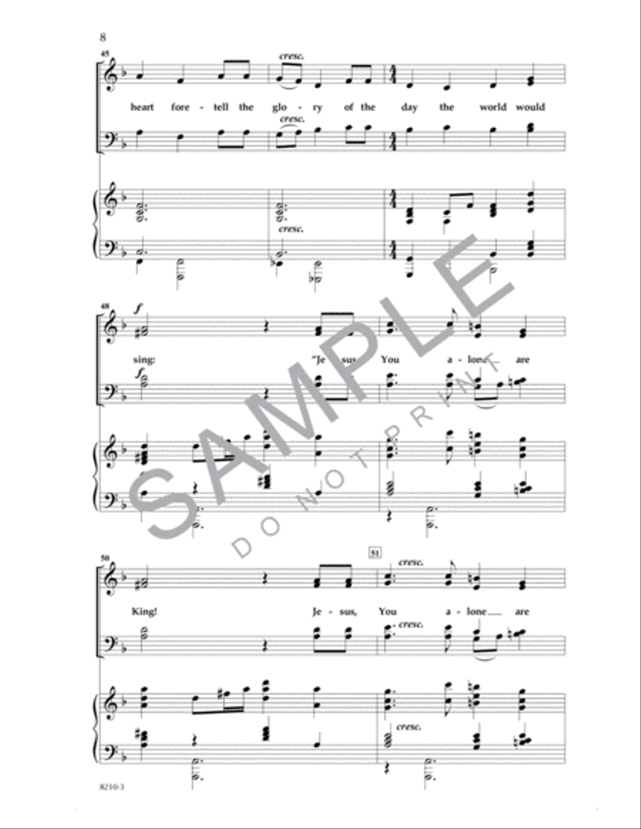 Jesus, You Alone Are King 4-Part scores gallery preview page 7