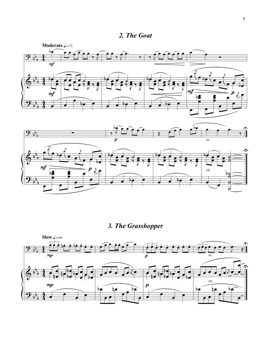The Bestiary for Euphonium and Piano Euphonium scores gallery preview page 4