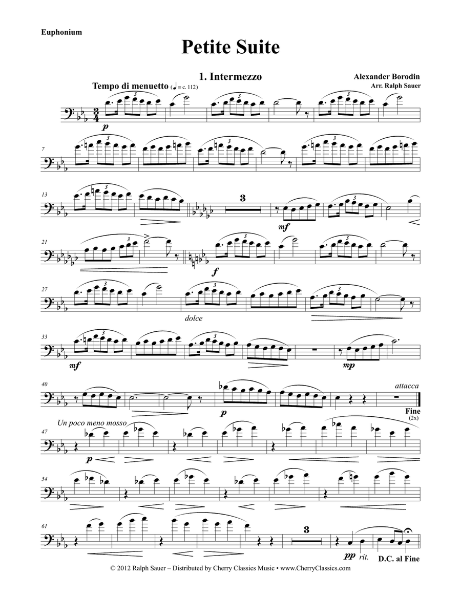 Petite Suite for Euphonium & Piano Euphonium scores gallery preview page 2