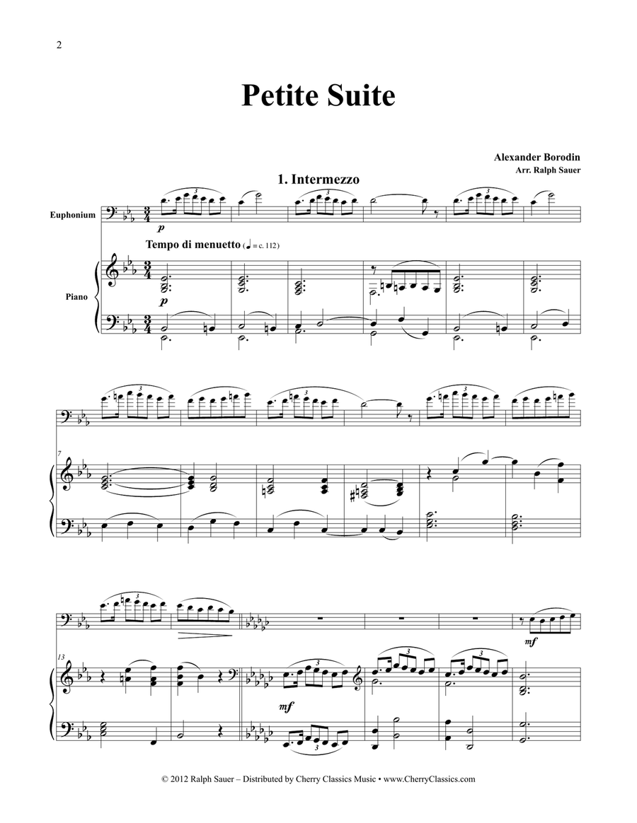 Petite Suite for Euphonium & Piano Euphonium scores gallery preview page 5
