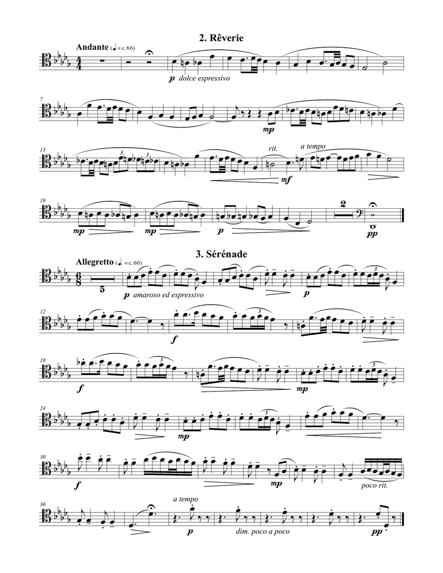 Petite Suite for Trombone and Piano Piano Accompaniment scores gallery preview page 4