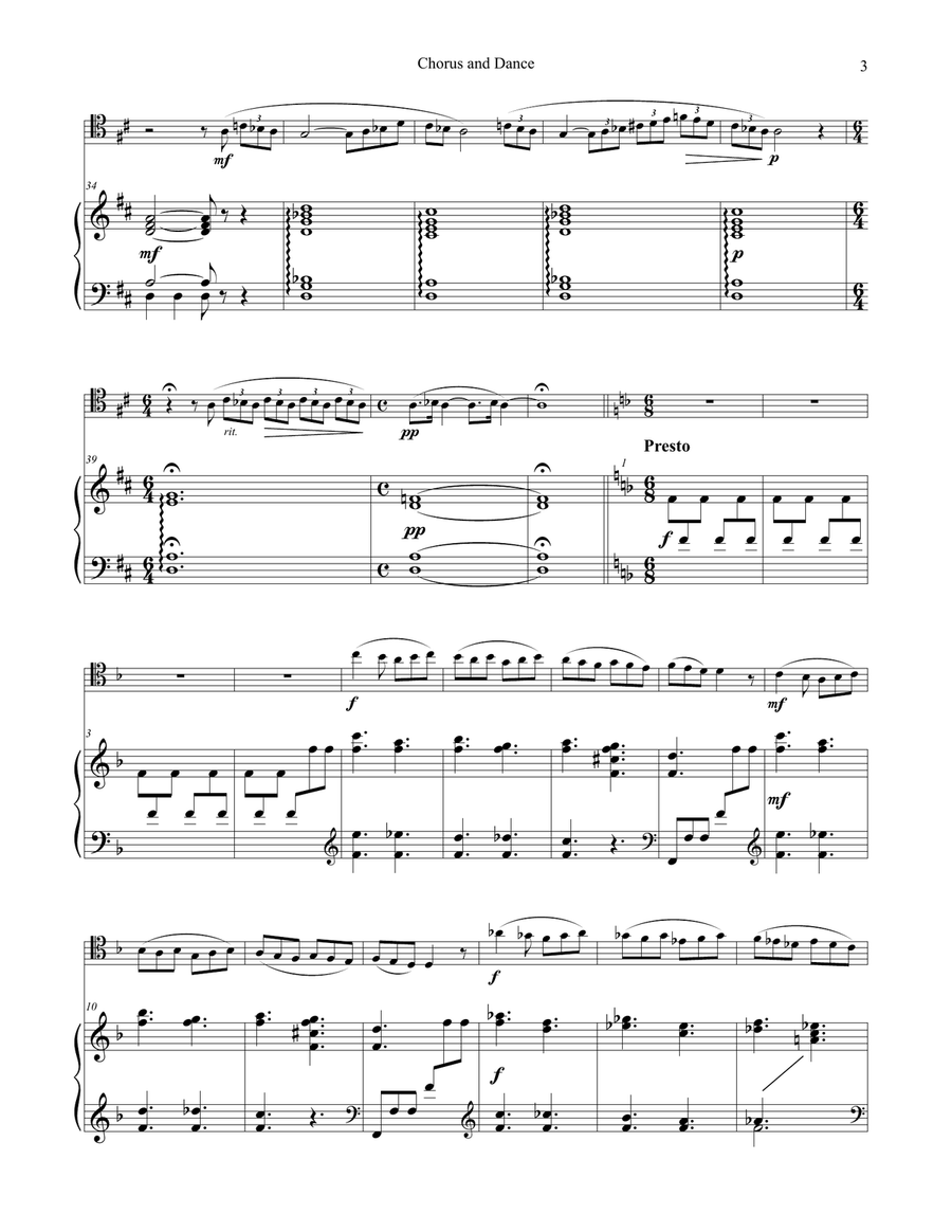 Chorus and Dance of the Polovetsian Maidens from Prince Igor for Trombone and Piano Choir scores gallery preview page 5