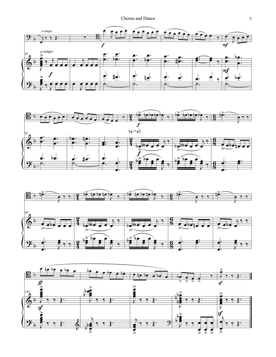 Chorus and Dance of the Polovetsian Maidens from Prince Igor for Trombone and Piano Choir scores gallery preview page 6