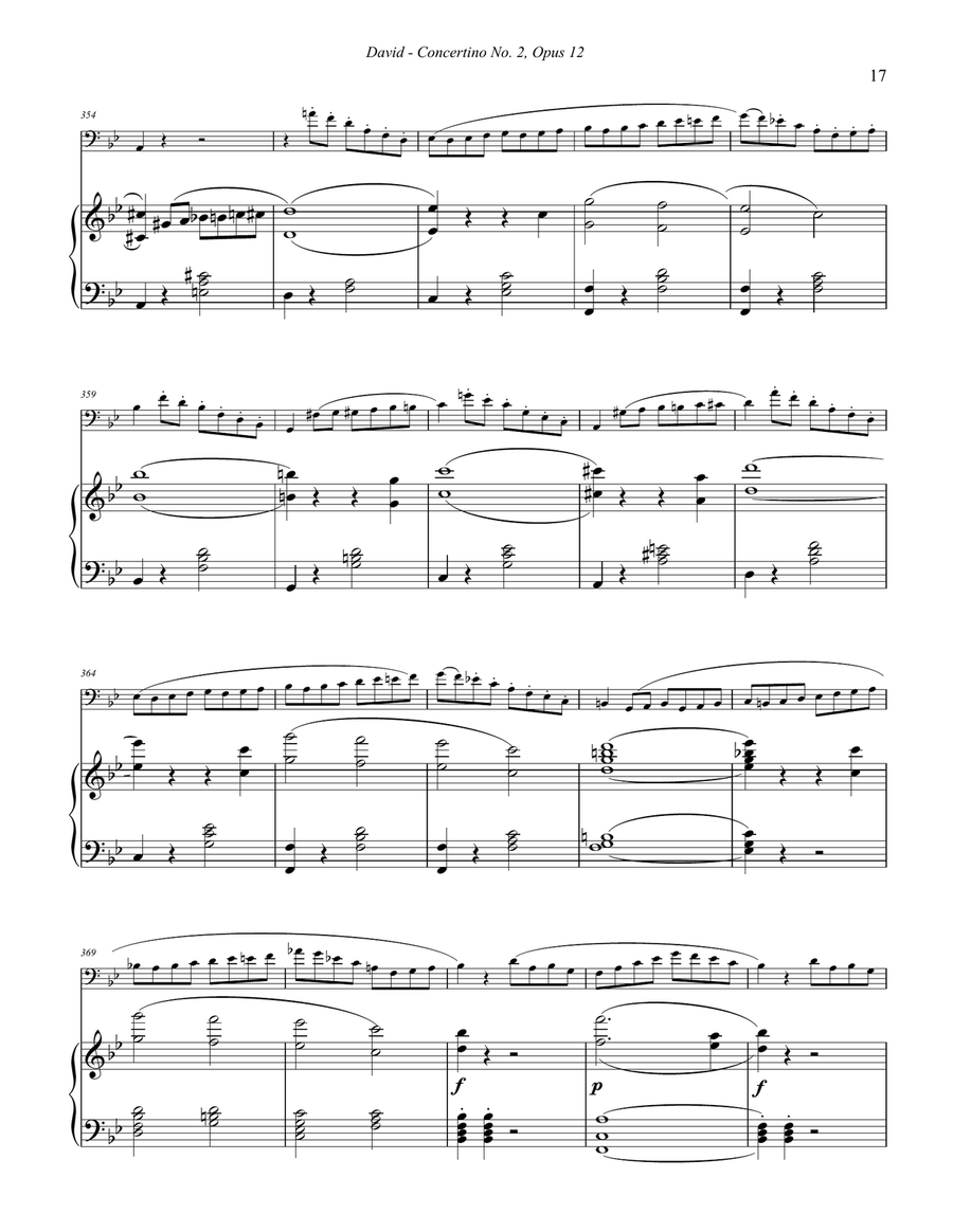 Concertino No. 2 in B-flat for Trombone and Piano Piano Accompaniment scores gallery preview page 6
