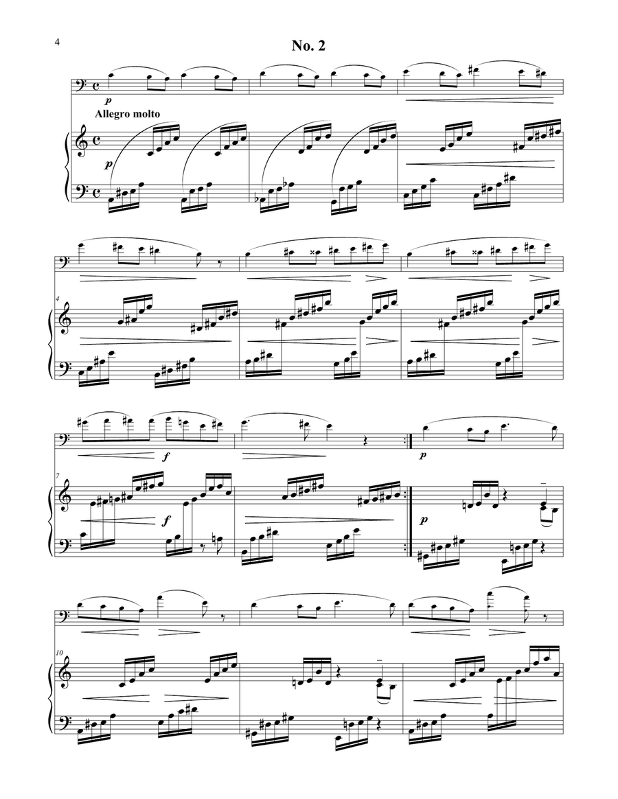 Three Romances Without Words Opus 17 for Euphonium and Piano Euphonium scores gallery preview page 5