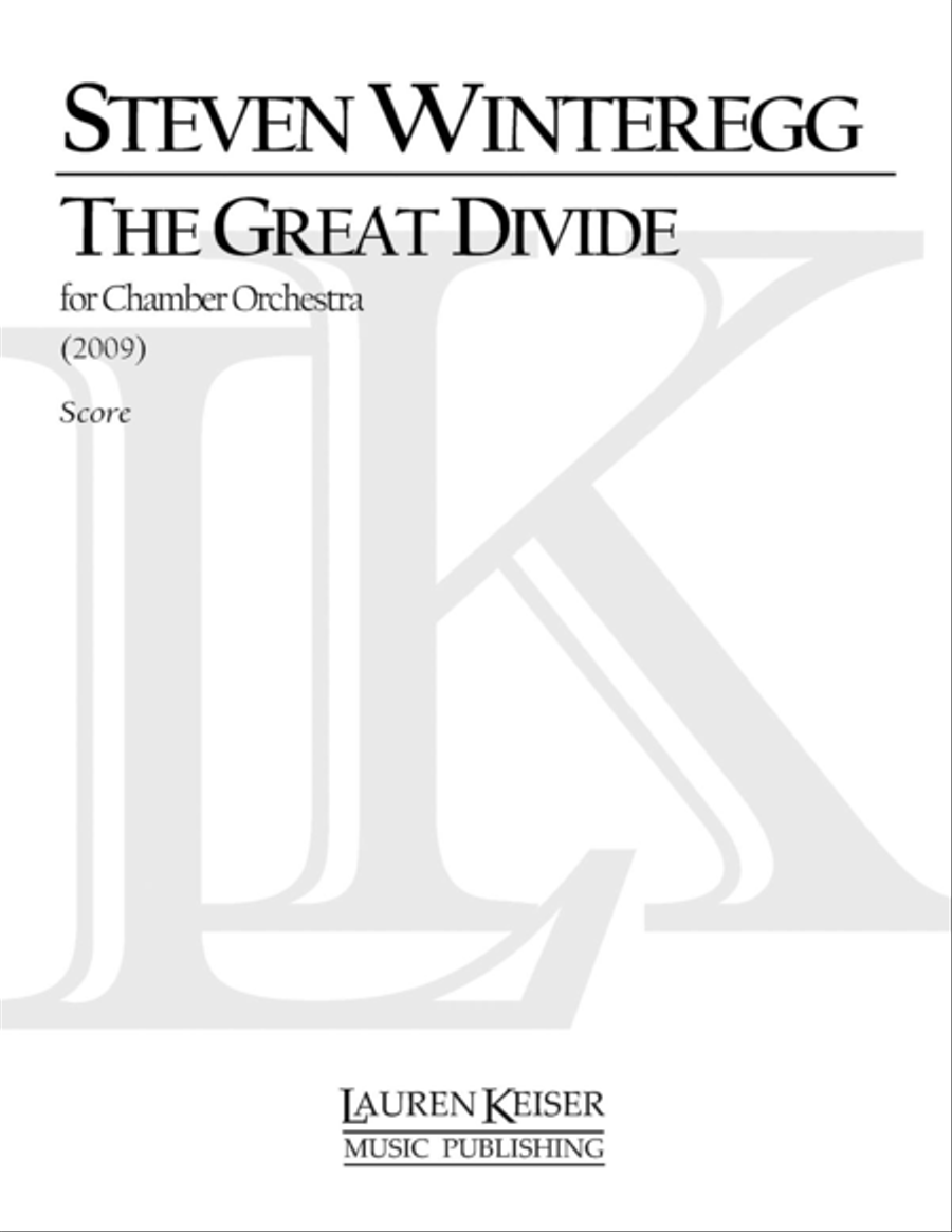The Great Divide for Chamber Orchestra Chamber Orchestra scores gallery preview page 1