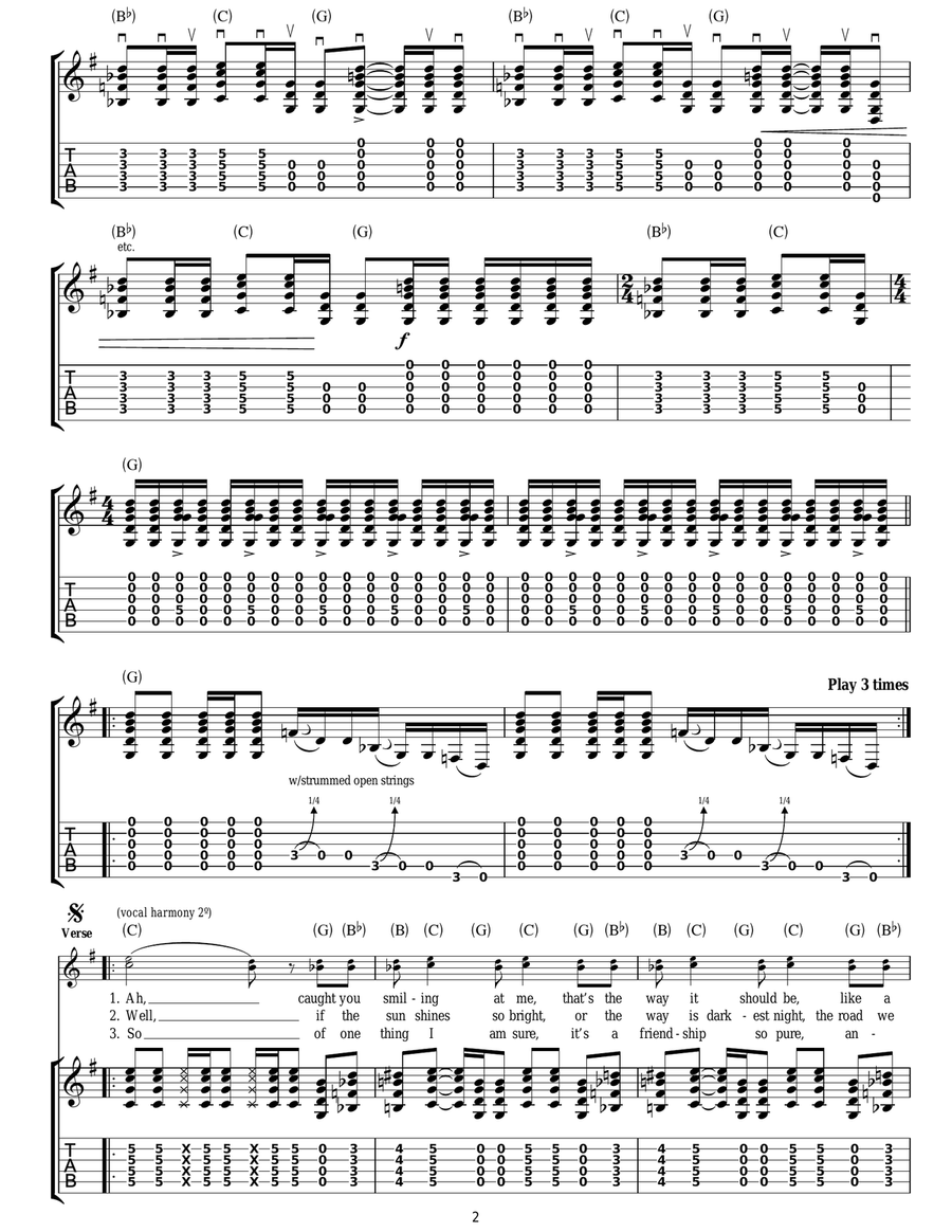 Bron-Y-Aur Stomp Guitar Tablature scores gallery preview page 2