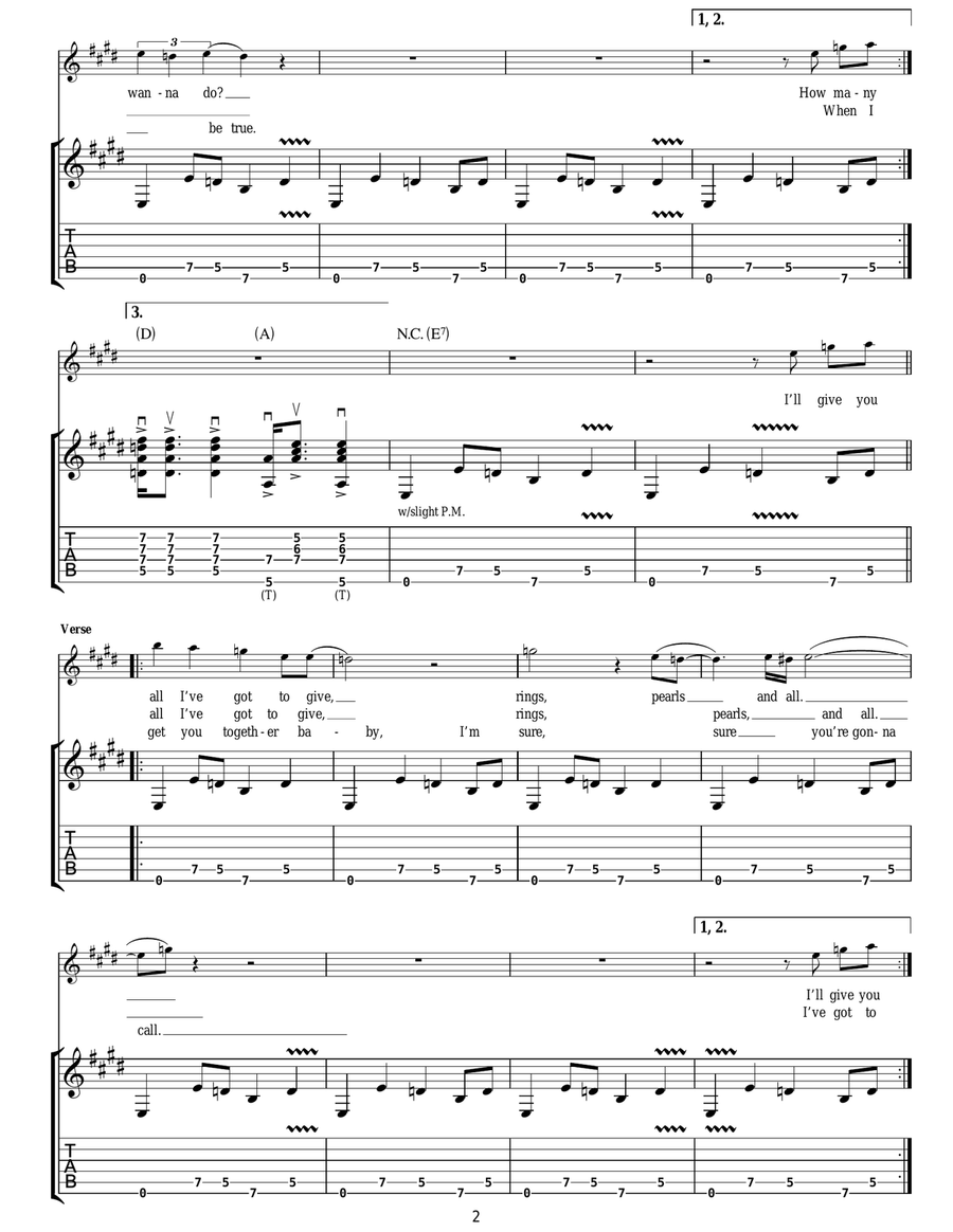 How Many More Times Guitar Tablature scores gallery preview page 2