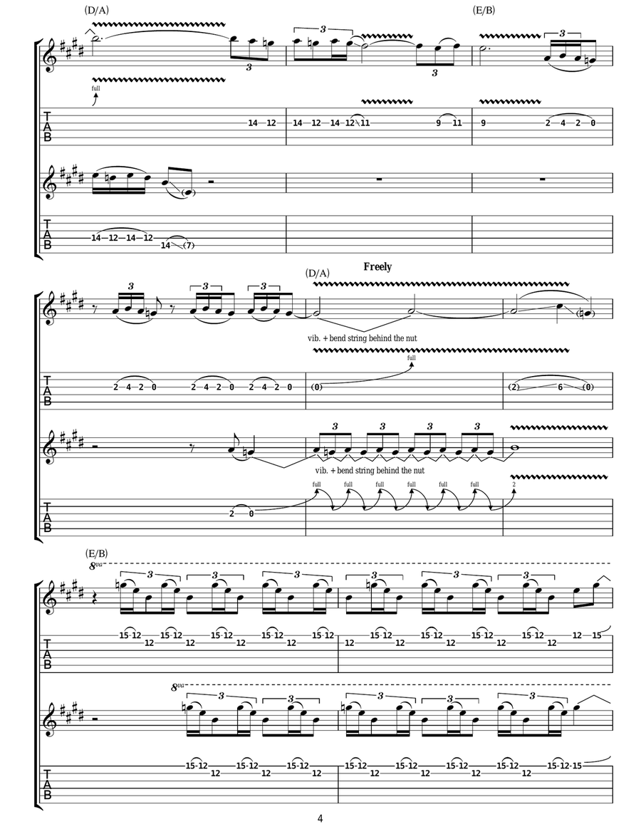 How Many More Times Guitar Tablature scores gallery preview page 4