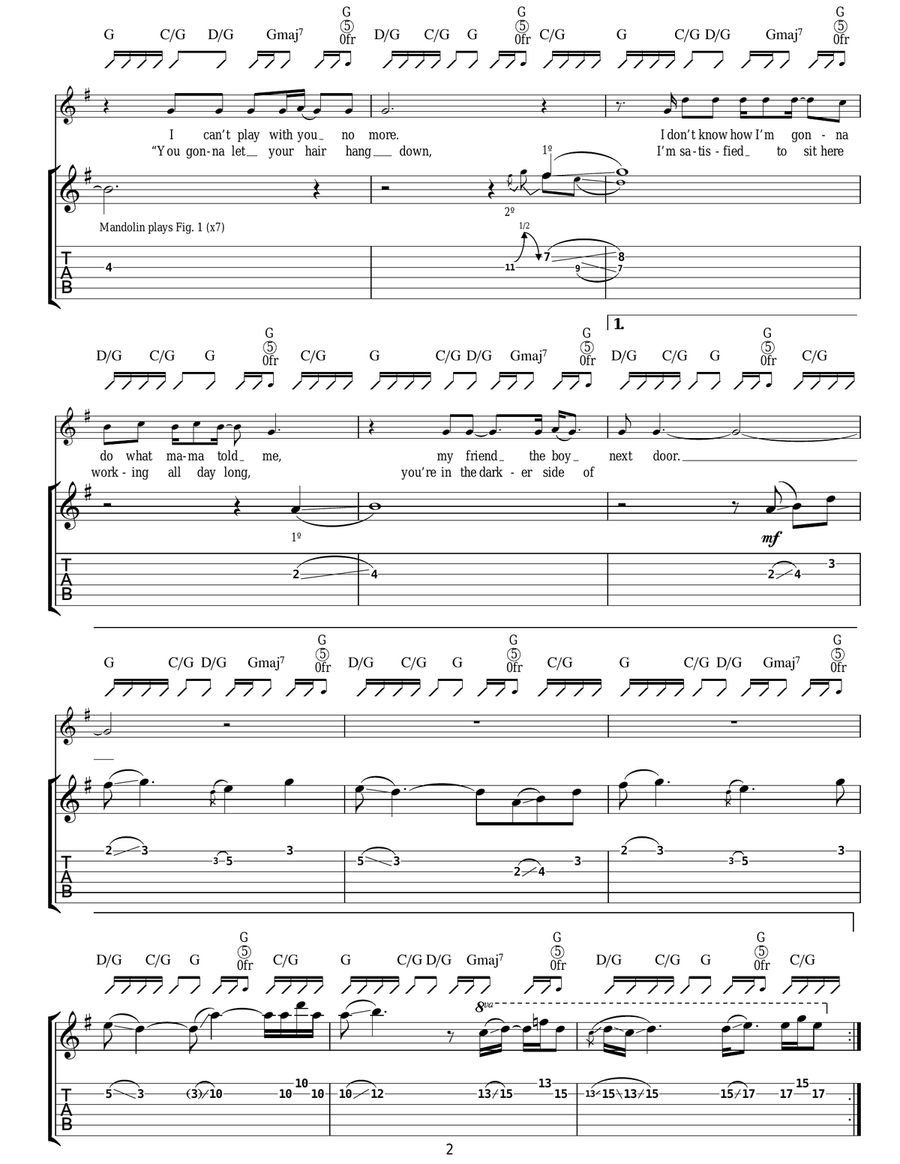 That's The Way Guitar Tablature scores gallery preview page 2