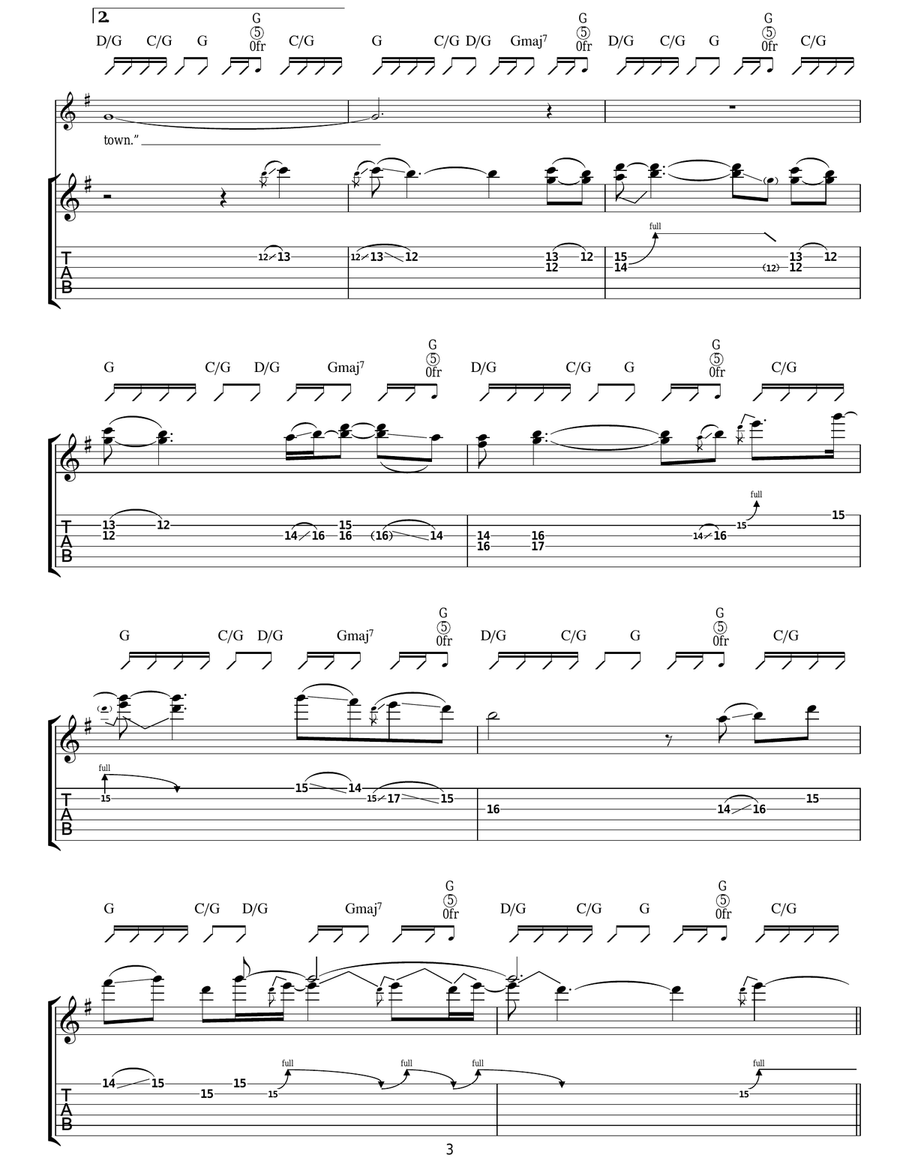 That's The Way Guitar Tablature scores gallery preview page 3