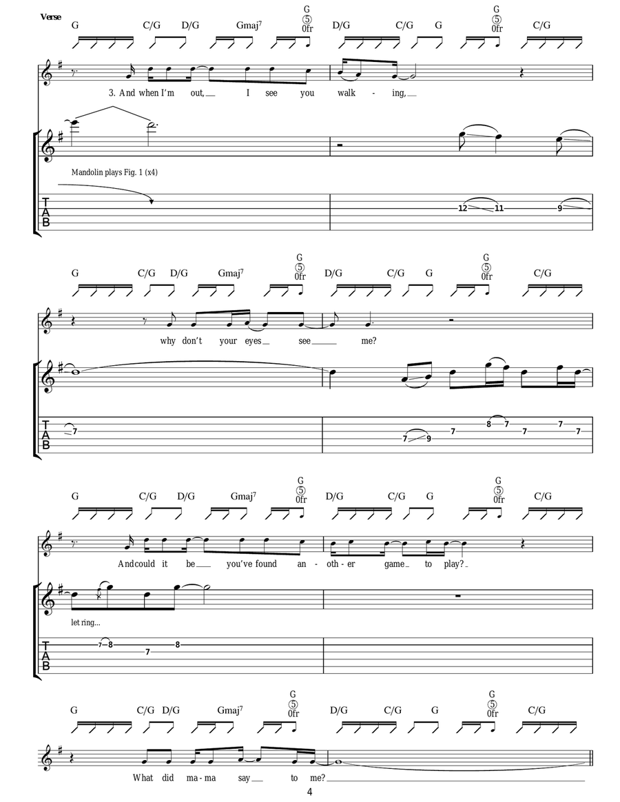 That's The Way Guitar Tablature scores gallery preview page 4