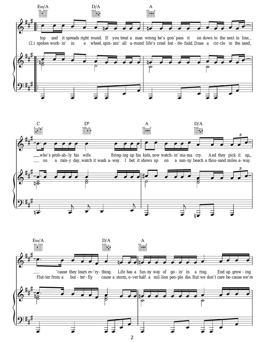 Give The Love Around Give The Love Around Acoustic Guitar scores gallery preview page 2