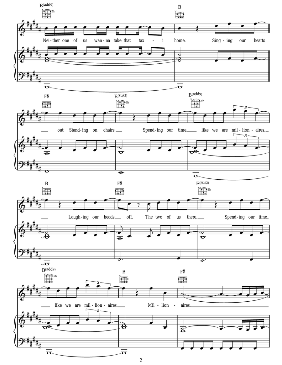 Millionaires Millionaires Acoustic Guitar scores gallery preview page 2