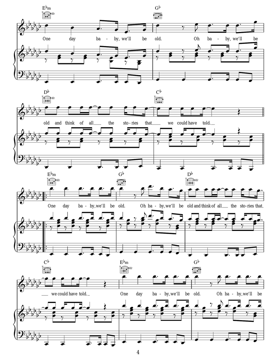 One Day/Reckoning Song (Wankelmut Remix) Acoustic Guitar scores gallery preview page 4