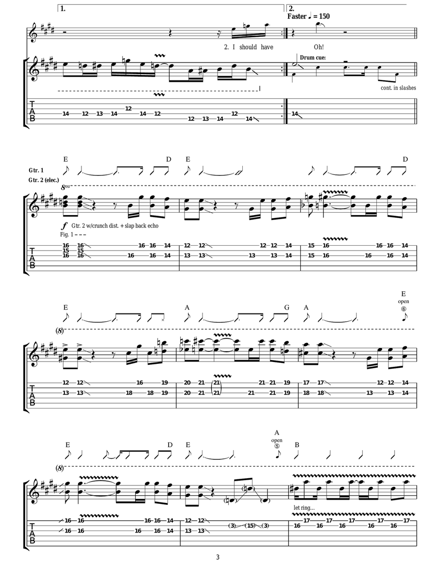 The Lemon Song The Lemon Song Guitar Tablature scores gallery preview page 3
