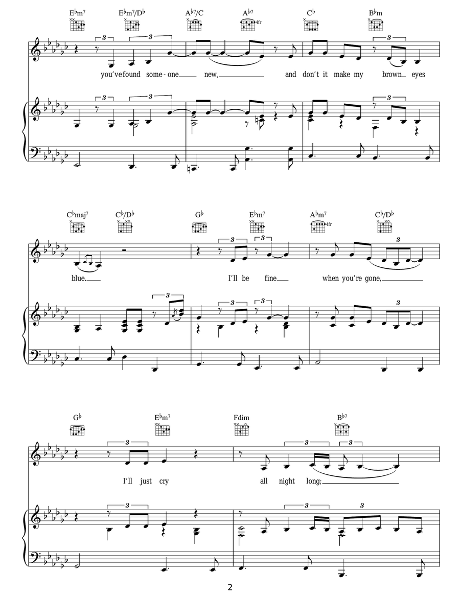 Don't It Make My Brown Eyes Blue Guitar scores gallery preview page 2