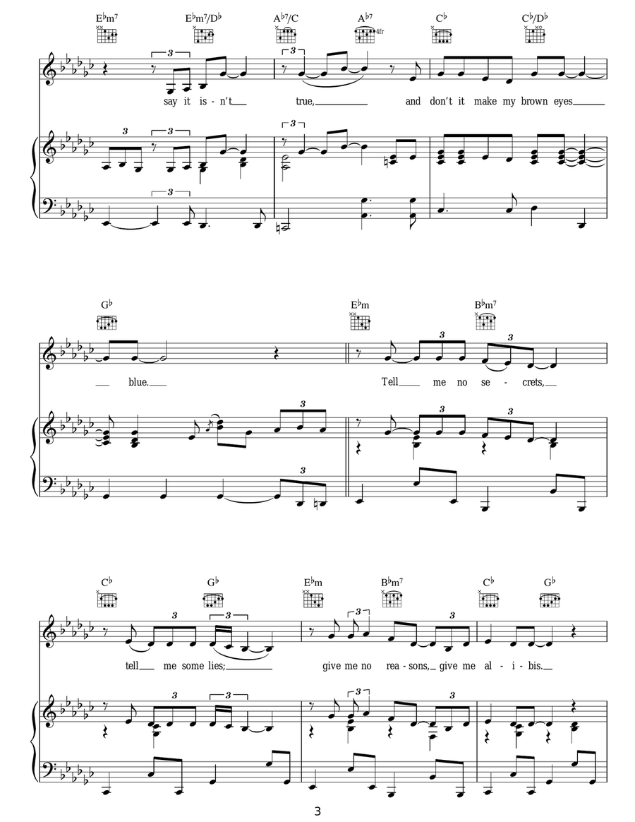 Don't It Make My Brown Eyes Blue Guitar scores gallery preview page 3
