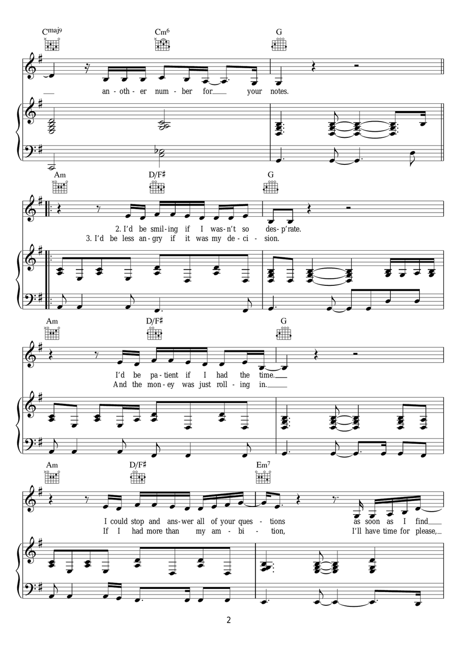 Clown Clown Acoustic Guitar scores gallery preview page 2
