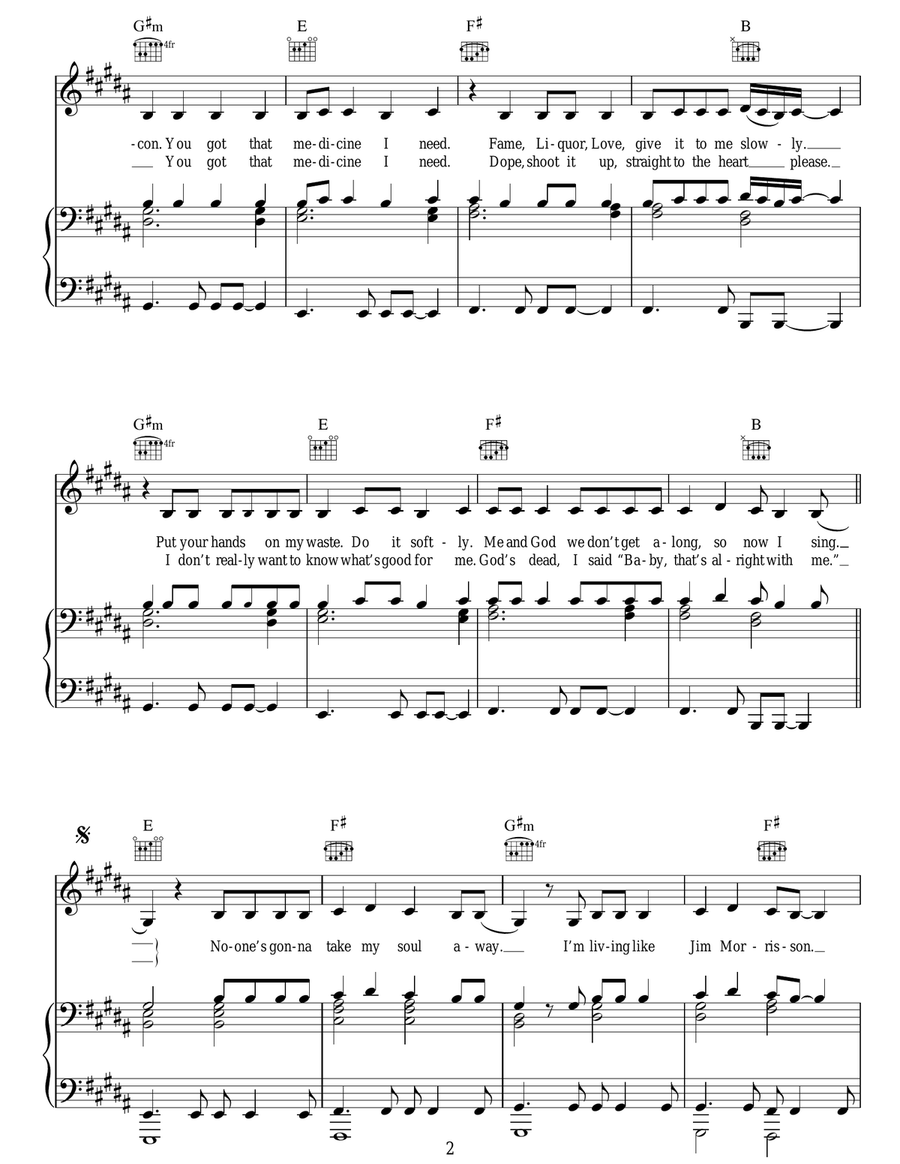 Gods And Monsters Gods And Monsters Guitar scores gallery preview page 2