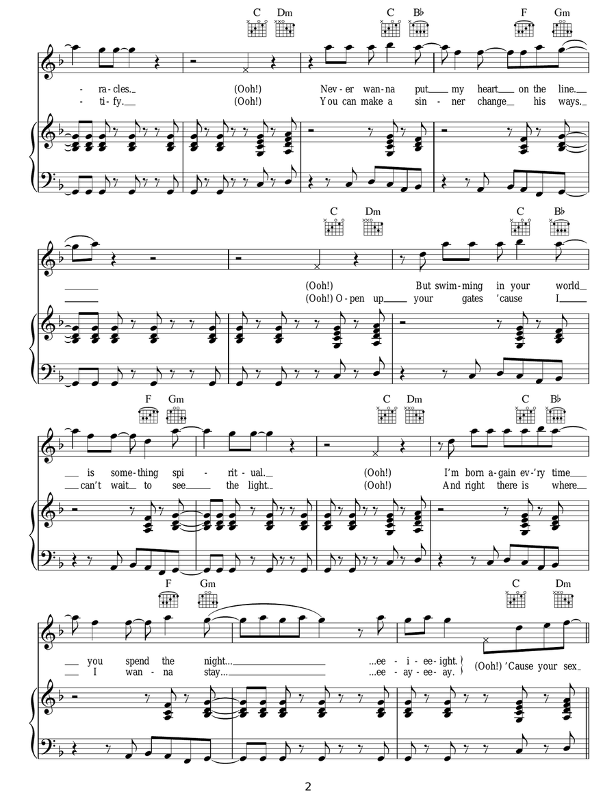 Locked Out Of Heaven Locked Out Of Heaven Acoustic Guitar scores gallery preview page 2