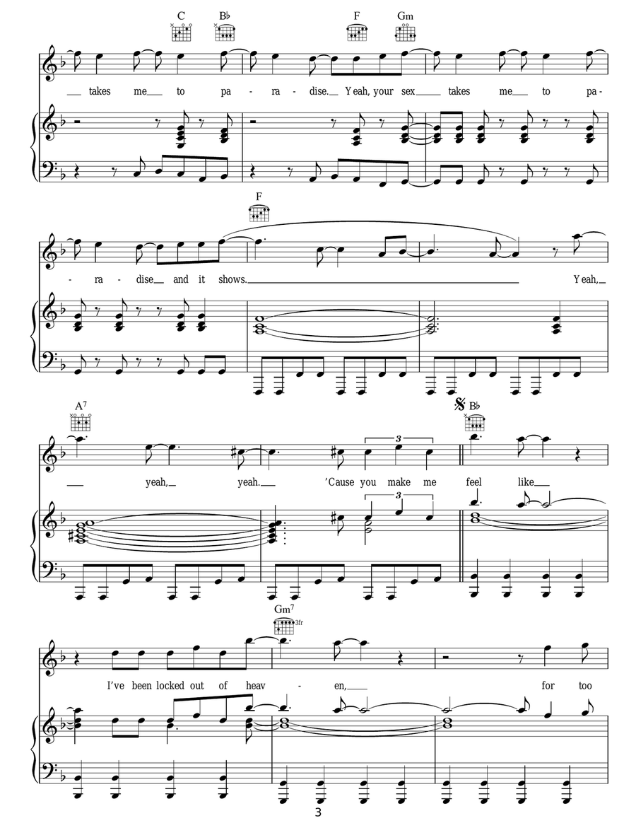 Locked Out Of Heaven Locked Out Of Heaven Acoustic Guitar scores gallery preview page 3