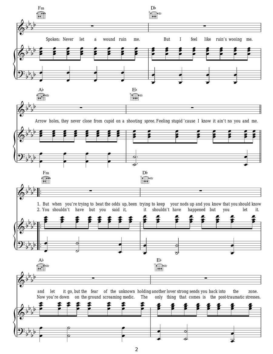 Battle Scars Battle Scars Acoustic Guitar scores gallery preview page 2