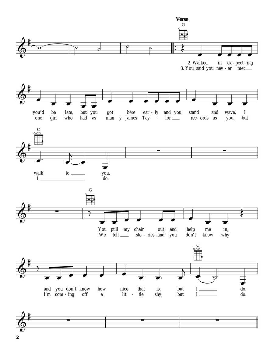 Begin Again Begin Again Ukulele scores gallery preview page 2